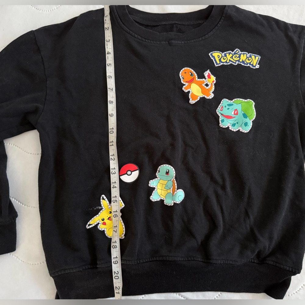 Pokémon Black Kids Crewneck Sweatshirt